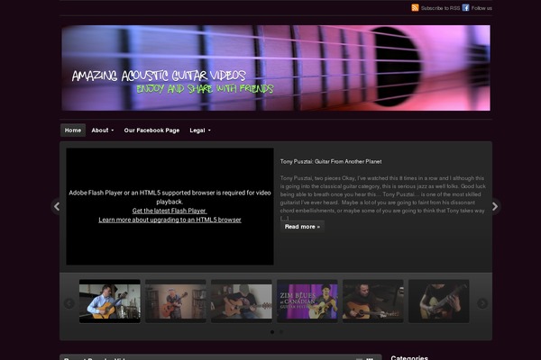 Site using Facebook Like Box plugin