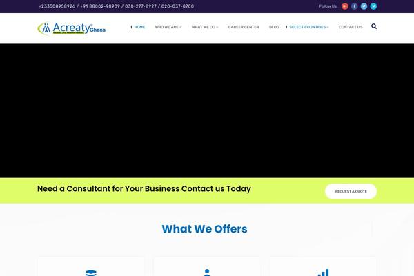 Site using Radiantthemes-addons plugin