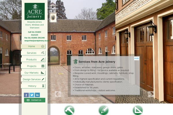 acrejoinery.co.uk site used Acre