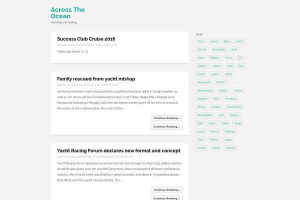 acrosstheocean.info site used Simple Mag