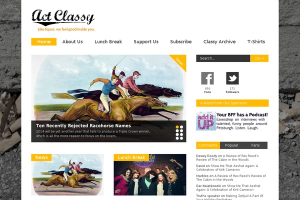 Gonzo theme site design template sample