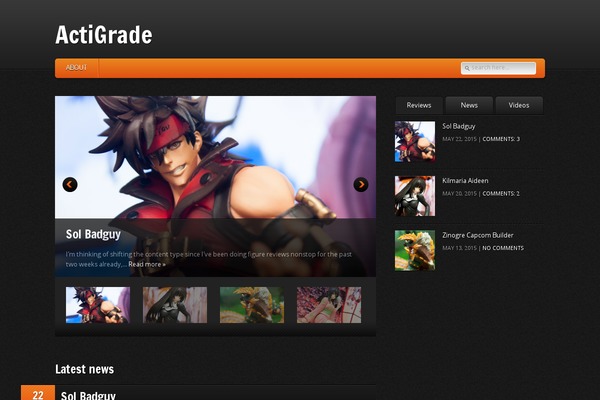 GamePress theme site design template sample
