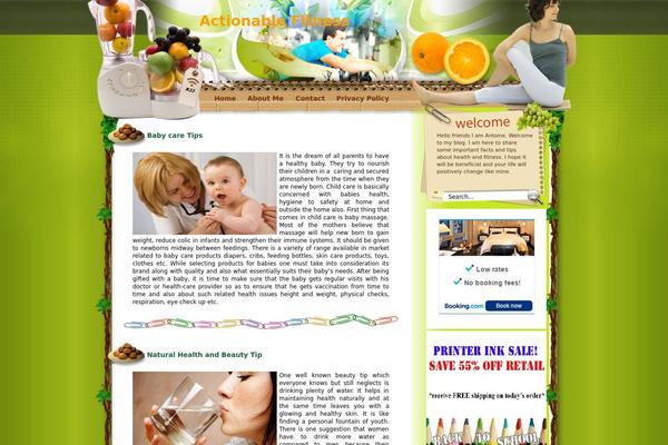 Health theme site design template sample