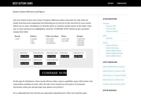 Site using Awd-product-comparison plugin