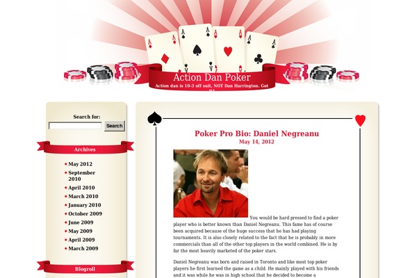 actiondanpoker.com site used Wordpress-poker