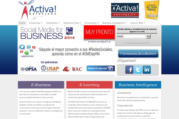Activa theme site design template sample