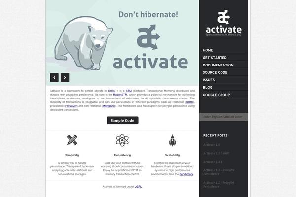Atom theme site design template sample
