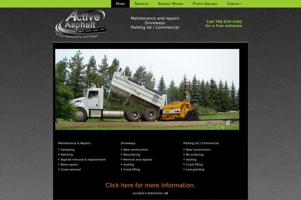 Active theme site design template sample