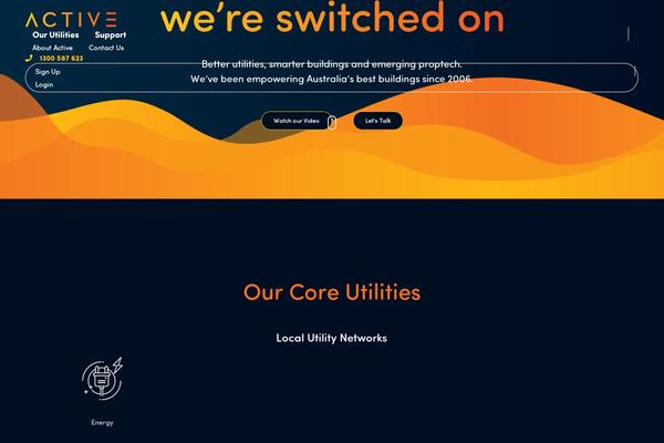 Active theme site design template sample