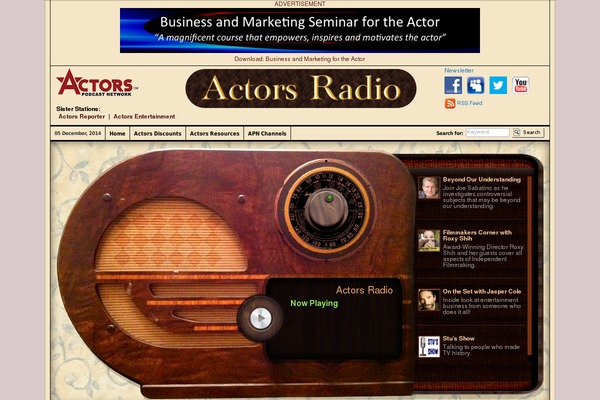 Actors theme websites examples