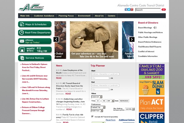 actransit.com site used Actransit