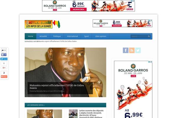 FlexiMag theme site design template sample