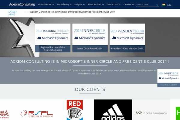 Acxiom theme site design template sample