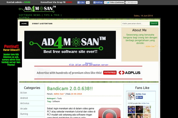 Hueman theme site design template sample