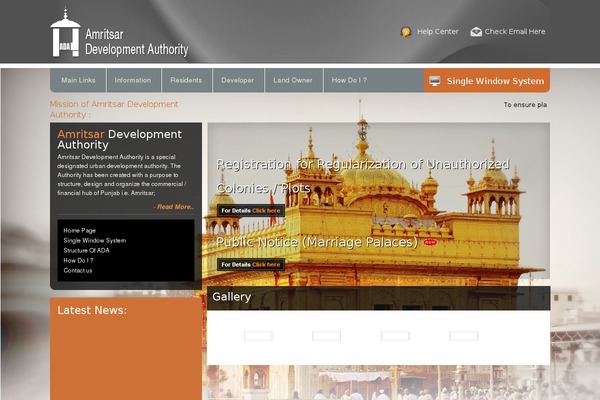 Ada theme site design template sample