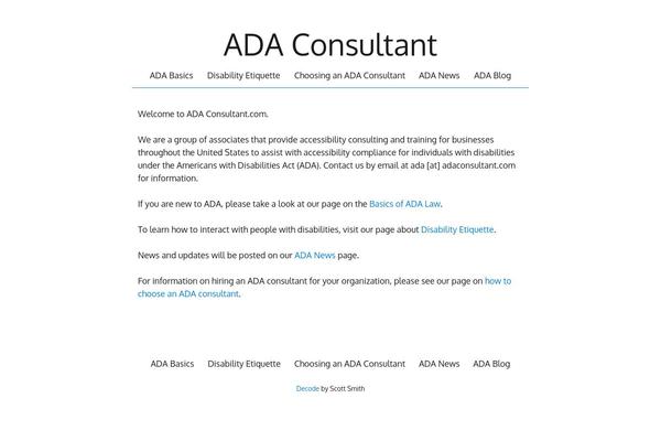 Decode theme site design template sample