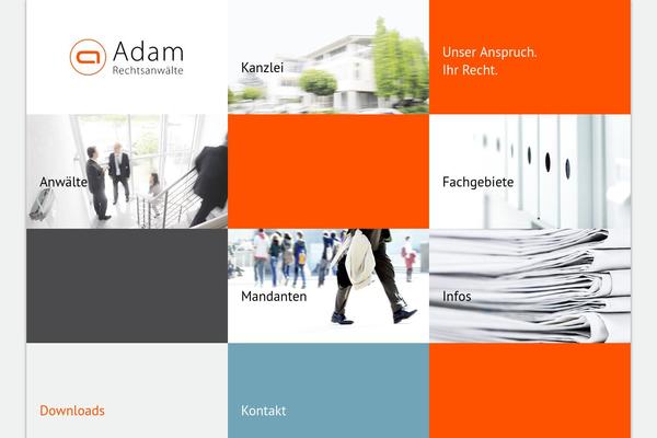 Adam theme site design template sample