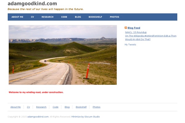 Minimize theme site design template sample