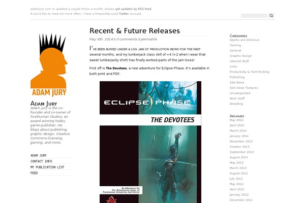 Oulipo theme site design template sample