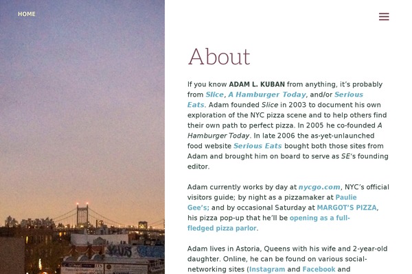 adamkuban.com site used Bushwick