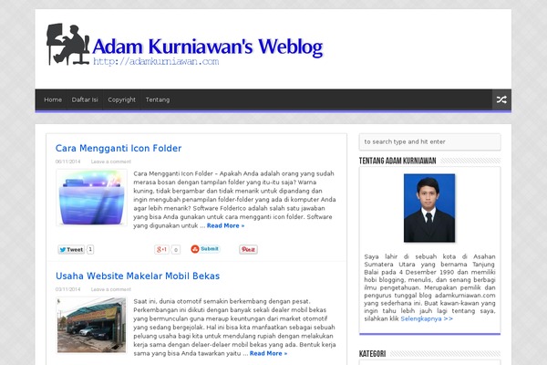 adamkurniawan.com site used Flatsimplebingit