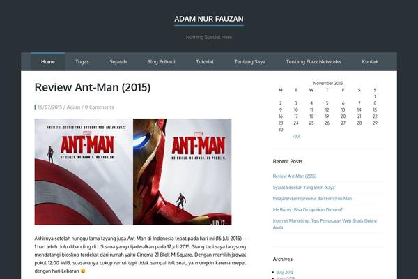 Finch theme site design template sample