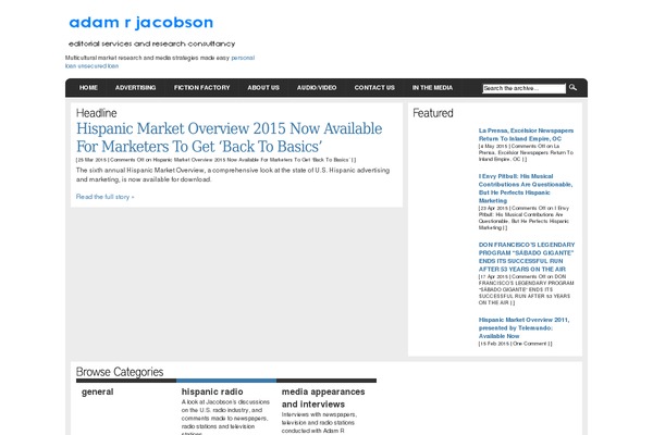 adamrjacobson.com site used Sbsradio2014