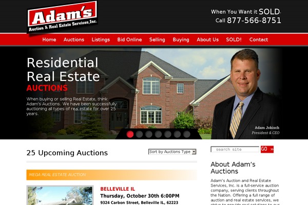 Adams theme site design template sample