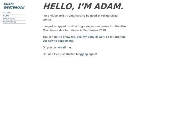 adamwestbrook.co.uk site used Adamportfolio