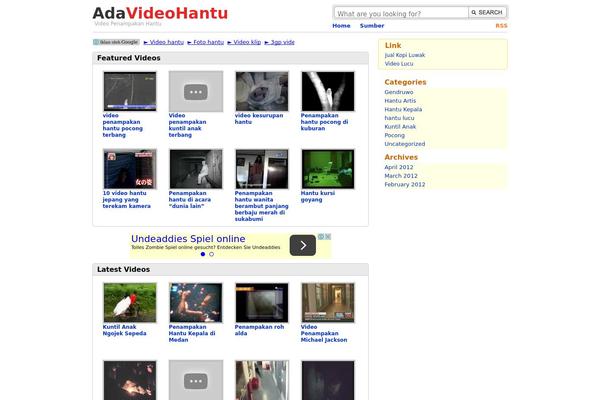adavideohantu.com site used Wordtube-video-theme