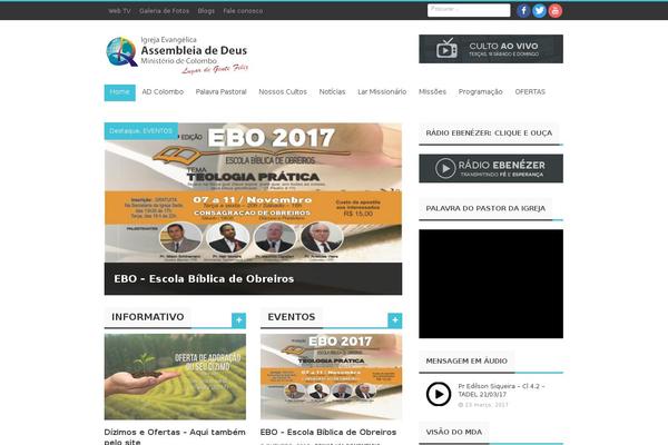 Journal theme site design template sample
