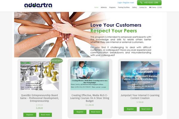 addestralearning.com site used Fullscreen Lite