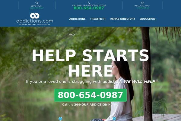 addictions.com theme websites examples