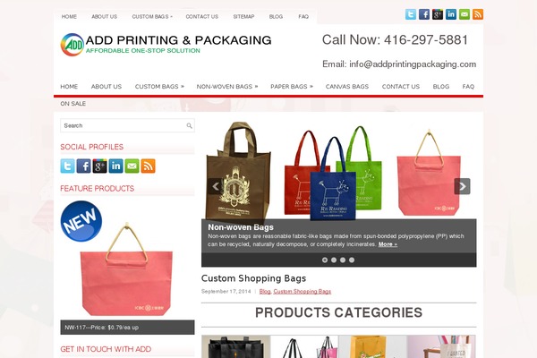 Vitrine theme site design template sample