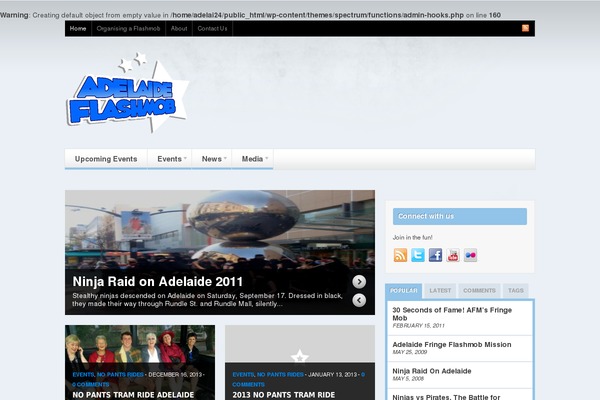 Spectrum theme site design template sample