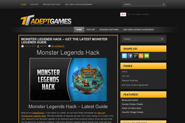Gameszone theme site design template sample
