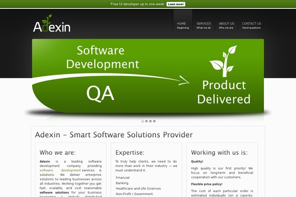 adexin.com site used Dynamix-wordpress