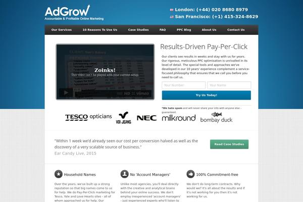 Nexus theme site design template sample