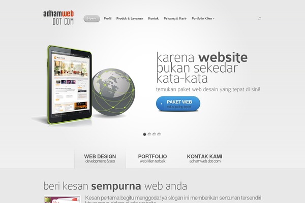 Nova theme site design template sample