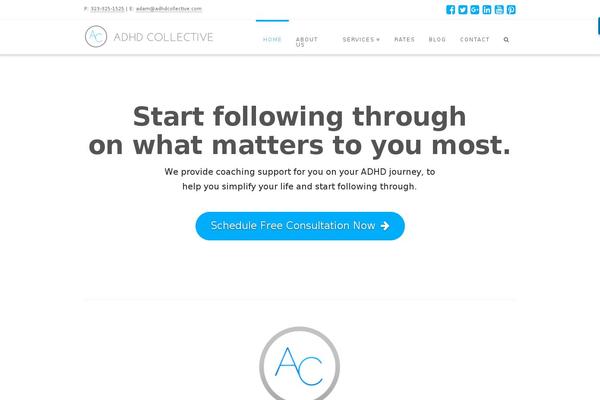 X Child theme site design template sample