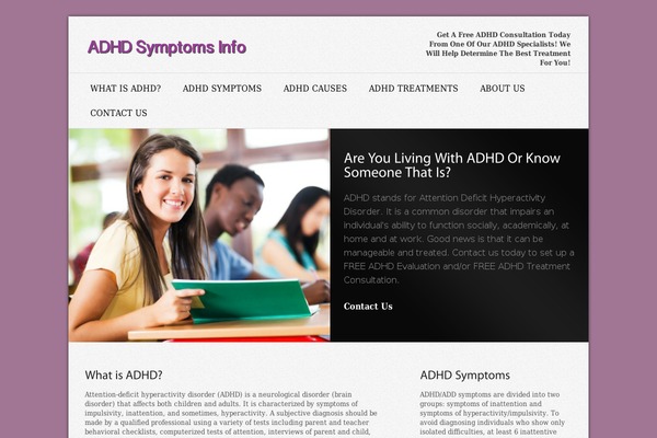 adhdsymptomsinfo.com site used Nutritiontheme