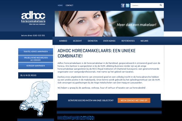 adhoc-horecamakelaars.nl site used Adhoc