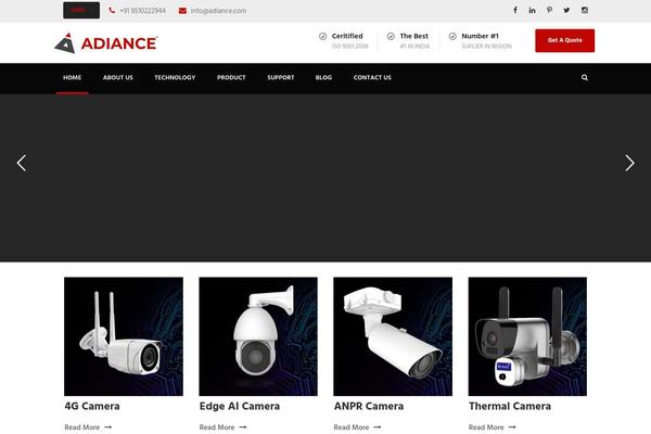 adiance.com site used Realfactory