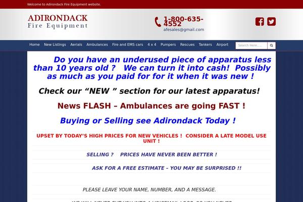 adirondackfire.com site used Fire-equipment