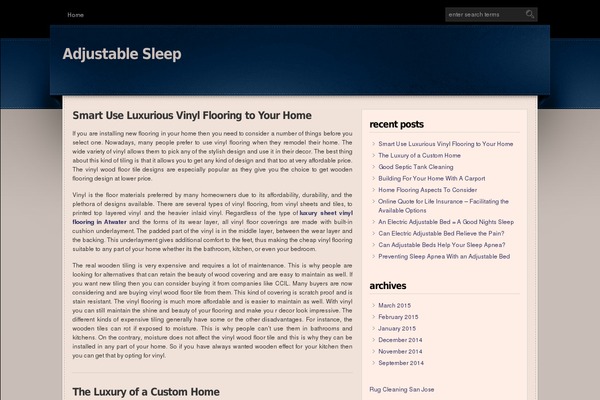 adjustablesleep.info site used Wp Mystique