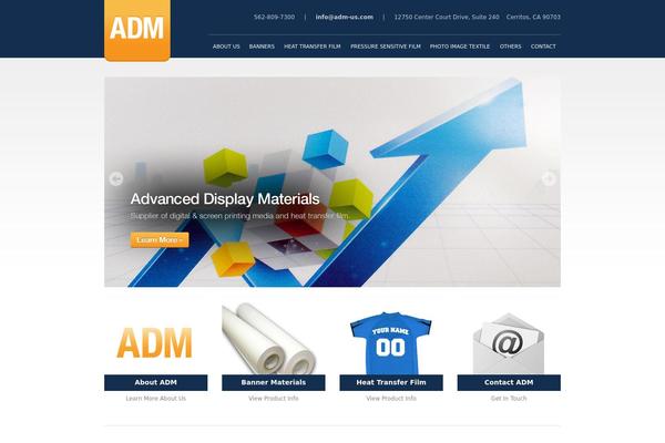 Adm theme site design template sample