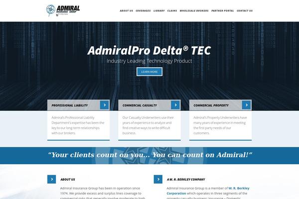 Admiral theme site design template sample