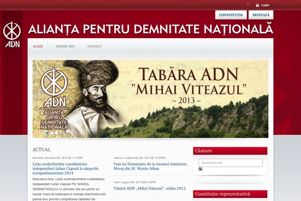 Candidate theme site design template sample