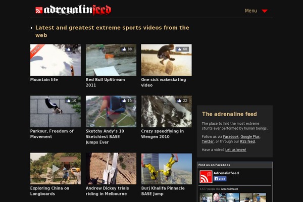 Adrenaline theme site design template sample