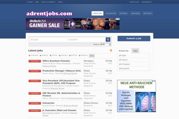 Jobroller theme site design template sample
